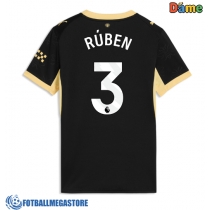 Fotballdrakt Dame Manchester City Ruben Dias #3 Bortedrakt 2026-27 Kortermet